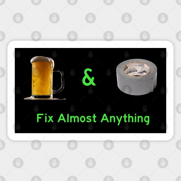 Beer & Duct Tape Magnet by Sunrise Sales & Design